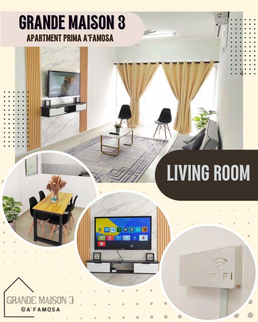 Grande Maison 1 A'famosa Golf View Near Waterpark L Uitm L Honda L Netflix L Self Check In Holiday home